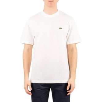 Lacoste Piqu&eacute; Cotton-Linen T-Shirt - male - Lacoste - T-Shirts - White - S - Tops