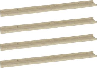 vidaXL Estantes De Pared 4 Unidades Roble Sonoma 100x9x3 Cm Vidaxl
