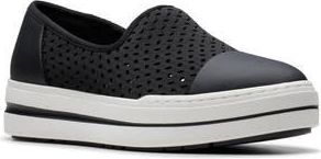 Clarks Audreigh Star Platorm Slip-On Sneaker - Wide Width Available in Black at Nordstrom Rack, Size 8.5