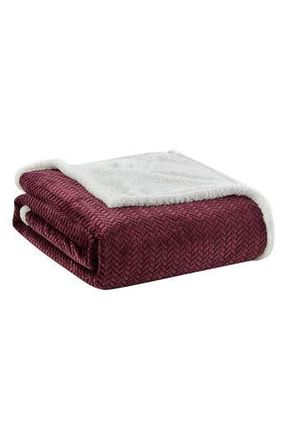 Luxury Home Jacquard Braided Throw Blanket in Plum at Nordstrom Rack, Size King