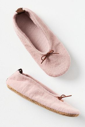 LEMON Bow Accent Wool Blend Slipper Socks