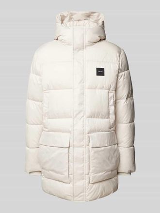 Calvin Klein Steppmantel mit Eingrifftaschen in Kitt, Gr&ouml;&szlig;e XXL