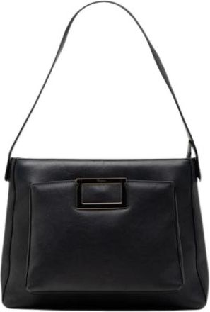 Ferragamo Pre-owned Shoulder Bags, female, Black, Size: ONE SIZE Pre-owned Shoulder Bag