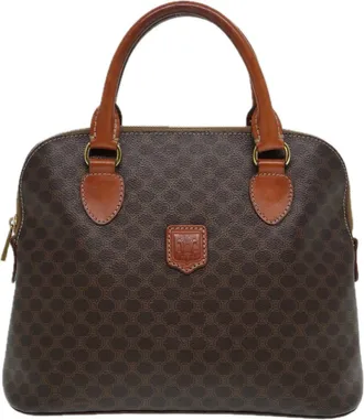Celine Brown Canvas Handbag (Pre-Owned)