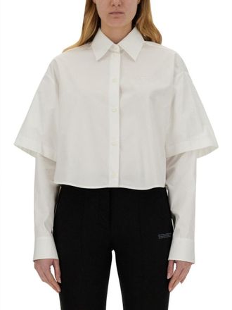 Off-white Cropped Poplin Shirt