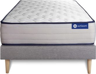 Actisom Actisom - Somier Gris + Colch&oacute;n Con L&aacute;tex Y Espuma Viscoel&aacute;stica 90 X 190