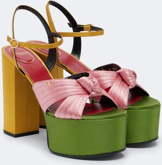 Valentino Garavani Crasher satin platform sandals