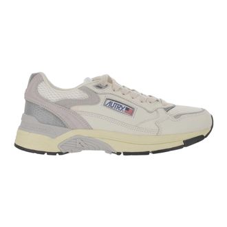 Autry Grijze Mesh Leren Sneakers - Heren - Sneakers - Grijs - 43 EU - Katoen - Schoenen