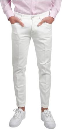 Pantaloni Torino Witte Reggae Denim Jeans voor Mannen - Heren - Slim Fit Jeans - Wit - W38 - Denim - Jeans