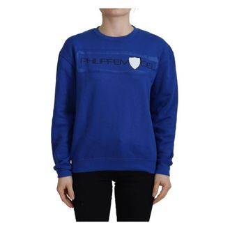 Philippe Model Sweatshirts, female, Blue, Size: XS Long Sleeve Pullover Sweater