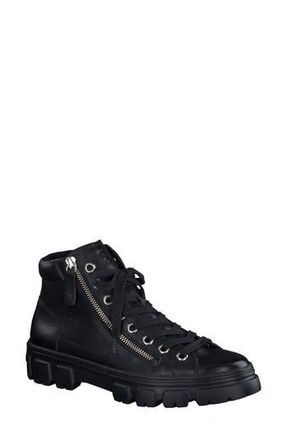 Paul Green Novie Lace-Up Bootie in Blk Sptclf at Nordstrom Rack, Size 6Us / 3.5Uk