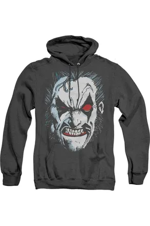 Gildan Justice League of America In Lo Face Adult Heather Hoodie / Hooded Sweatshirt