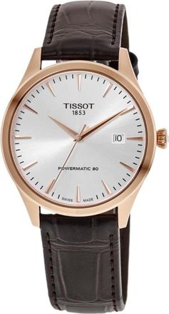 Tissot Classic Dream Automatic Silver Dial Leather Strap Mens Watch T158.407.36.031.00