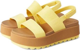 Reef Water Vista Higher CJ7122 Sandal WomenYellow Slingback Platform ZOGG1780