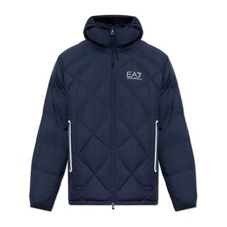 Emporio Armani Piumino con cappuccio - - Jackets - Uomo - Blu - M