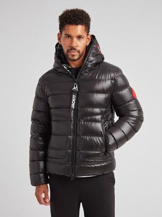 JACK1T R4D Tramline Hooded Puffer Jacket in Black Lux at Nordstrom, Size Xx-Large