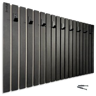OEM Perchero De Pared Lamele De 100 Cm, Negro