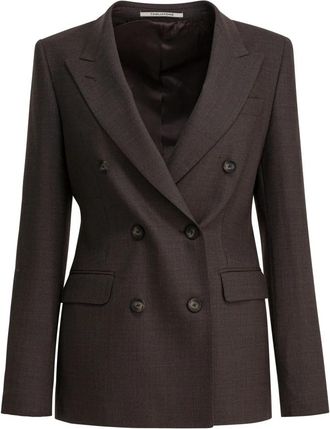 Tagliatore J-Parigi Jacket - Dames - Blazers - Bruin - L - Leer - Jassen