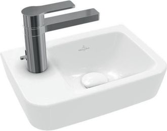 Villeroy & Boch O.novo - Lavamanos Compact 36x25 Cm, Sin Rebosadero, 1 Orificio Para Grifo A La Izquierda, Ceramicplus, Blanco Alpino 434237r1
