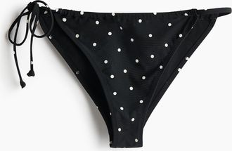 H&M Cheeky Tie-Tanga-Bikinihose - Schwarz