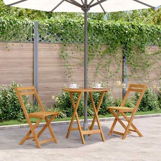 vidaXL Mesa Plegable De Jard&iacute;n De Madera Maciza De Acacia 70 Cm Vidaxl