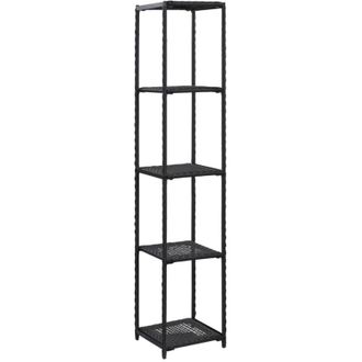 vidaXL Scaffale Nero 30x30x150 cm in Polyrattan vidaXL