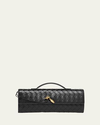 Bottega Veneta Long Andiamo Clutch Bag with Handle