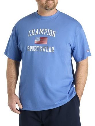 Champion Big & Tall Sportswear Flag Graphic Tee in Seven Seas Blue at Nordstrom, Size 2X Big