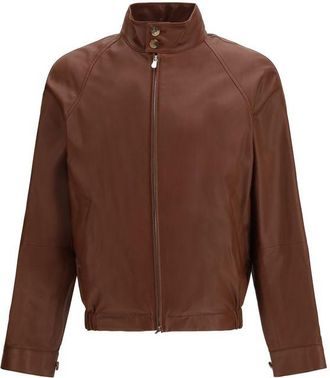 Brunello Cucinelli Brown Lamb Ovis Aries Aries Mens Bomber