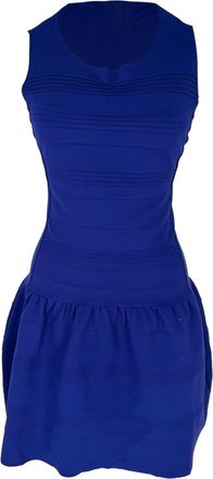 Maje Madison Mini Dress in Blue Viscose
