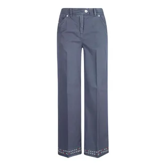 True Royal Wide Trousers, female, Blue, Size: XS Wide Trousers