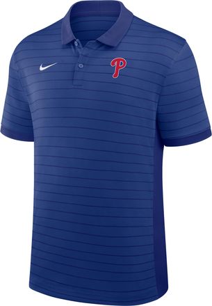 Nike Philadelphia Phillies Authentic Collection Striped Victory Nike Mens Dri-FIT MLB Polo in Blue | 03BG0GJ4PP-P81