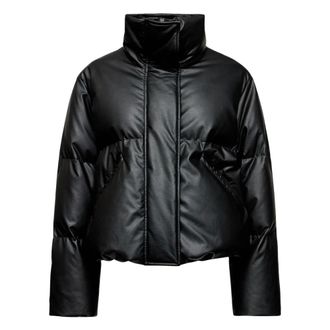 Maison Margiela Pufferjack met hoge kraag - Dames - Jassen - Zwart - Maat: S Katoen