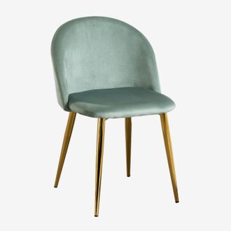 Sklum Sklum - Pack De 2 Sillas De Comedor En Terciopelo Kana Verde Abeto