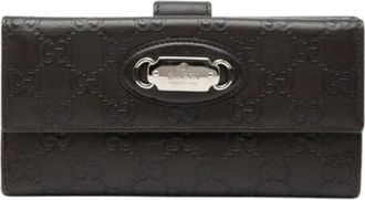 Gucci Pre-owned Wallets, female, Brown, Size: ONE SIZE Pre-owned Long Wallet