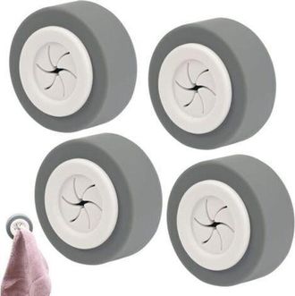 OEM Paquete De 4 Ganchos Autoadhesivos Para Toallas, Soporte Redondo Adhesivo Para Toallas Con Clip, Gancho Adhesivo De Abs Para Toallas Para Ba&ntilde;o, No Req