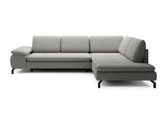 VENTE-UNIQUE.COM Sof&aacute; rinconera tela gris