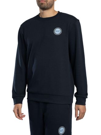 Emporio Armani Sweatshirt Met Logopatch, Blauw
