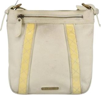 Burberry Pre-owned Vintage schoudertas - Dames - Vintage Schoudertas - Wit - ONE Size - Leer - Vintage