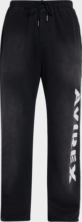 Avirex Men & apos;s Distress Icon Fleece Drawstring Pants