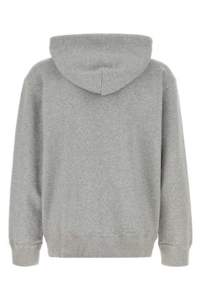 Maison Margiela Mens Grey Cotton Sweatshirt Lightgreymelange Cotone Felpe