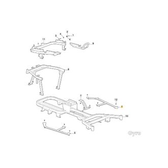 STIGA Sports Soporte Reposapi&eacute;s Izquierdo Para Modelos Gyro500e Original Stiga 337785163/0