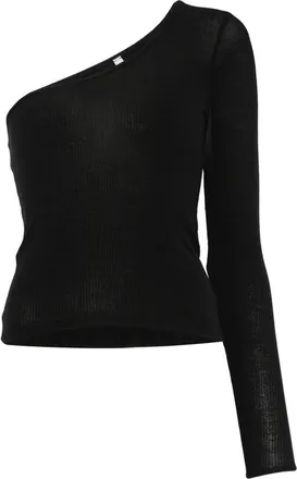 BASERANGE One-shoulder Ribbed-knit Top