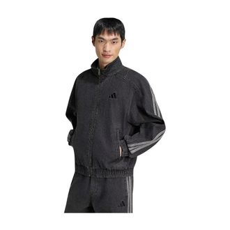 adidas Giacca Track Denim Vestibilit&agrave; Ampia Stadium - - Sport - Uomo - Nero - L