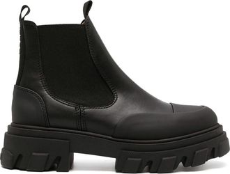 Ganni Chelsea low leather boots