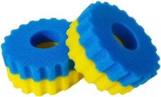 OEM Filtro Para Estanque, Espuma Para Filtro De Estanque, Apto Para Cpf/cpa2500-2 Espumas Azules + 2 Espumas Amarillas, 23 X 23 X 5 Cm