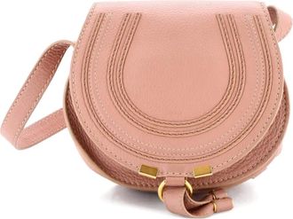 Chlo&eacute; Marcie Leather Small crossbody bag - Roze