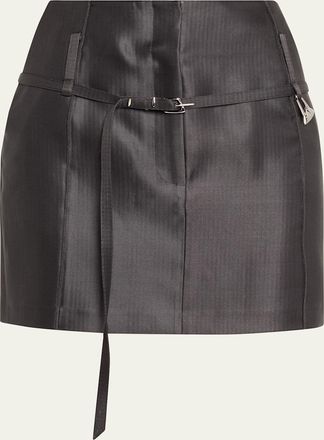 GRACE LING Relics Belted Mini Skirt