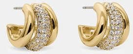 Kate Spade New York Tiny Twinkles Pave Trio Huggies