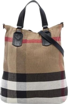 Burberry Pre-owned Mega Check Satchel - - Pre-owned - Donna - Marrone - ONE SIZE